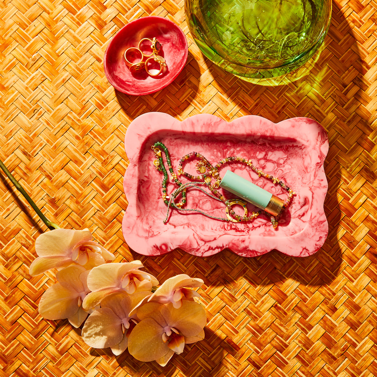 Rambagh Ring - Labradorite + Tourmaline