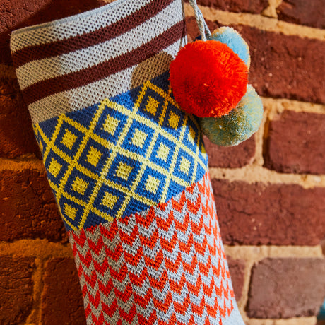Palmina Knitted Stocking - Cerulean