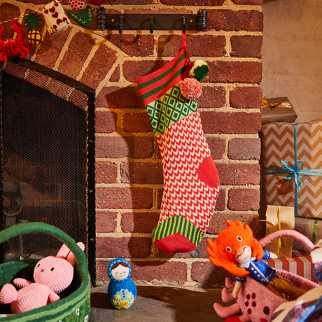 Palmina Knitted Stocking - Crimson