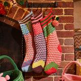 Palmina Knitted Stocking - Crimson