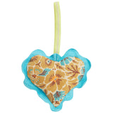 Magnolia Cotton Heart Decoration - Turquoise