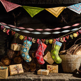 Magnolia Patchwork Stocking - Turquoise