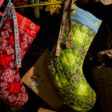 Magnolia Patchwork Stocking - Cactus Green