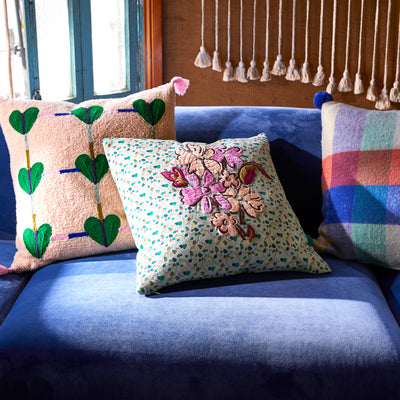 Sage X Clare Celeste Collection Andie Embroidered Cushion