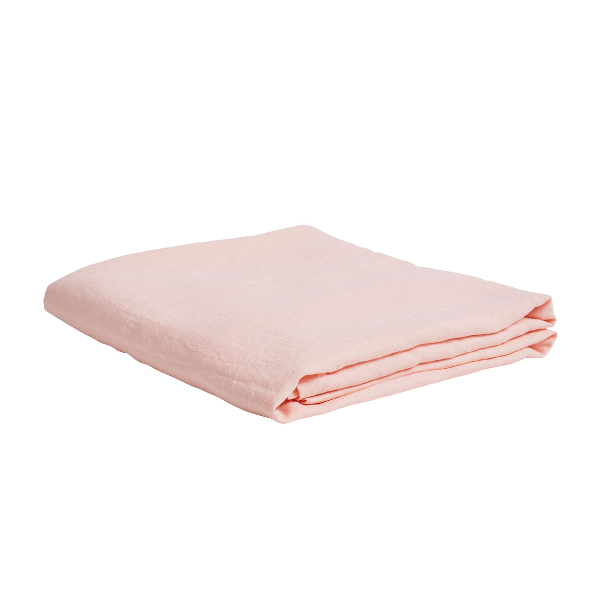 Blush French Flax Linen Fitted Sheet