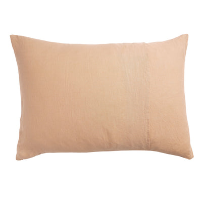 Cashew French Flax Linen Standard Pillowcase Set 