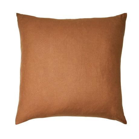 Linen Euro Pillowcase Set Tobacco