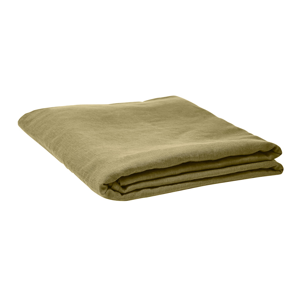 Linen Flat Sheet Moss