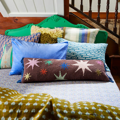 Sage x Clare Celeste Collection Lyra Needle Punch Cushions Stars Wool