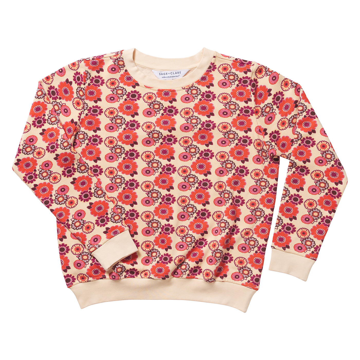 Sage x Clare Celeste Collection Mabel Cotton Sweater Floral 