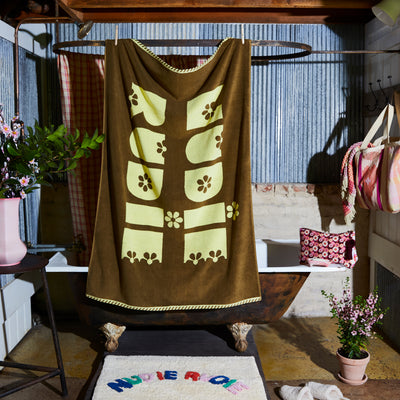 Sage x Clare Celeste Collection Maisie Nudie Towel Citron Terry Towelling