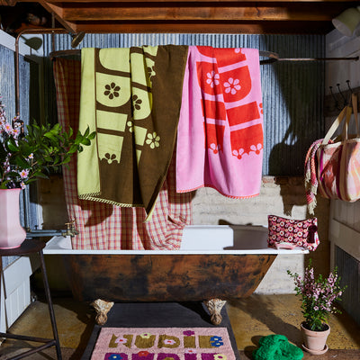 Sage x Clare Celeste Collection Maisie Nudie Towel Citron Terry Towelling