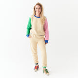 Sage x Clare Celeste Collection Reagan Cotton Fleece Trackpant Macadamia