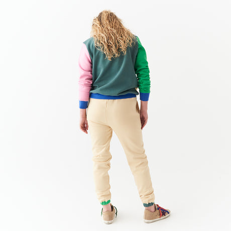 Sage x Clare Celeste Collection Reagan Cotton Fleece Trackpant Macadamia