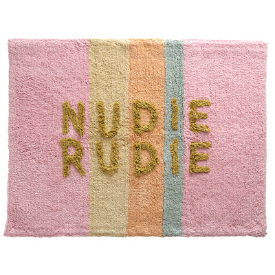 Tula Nudie Bath Mat - Bubblegum Stripe