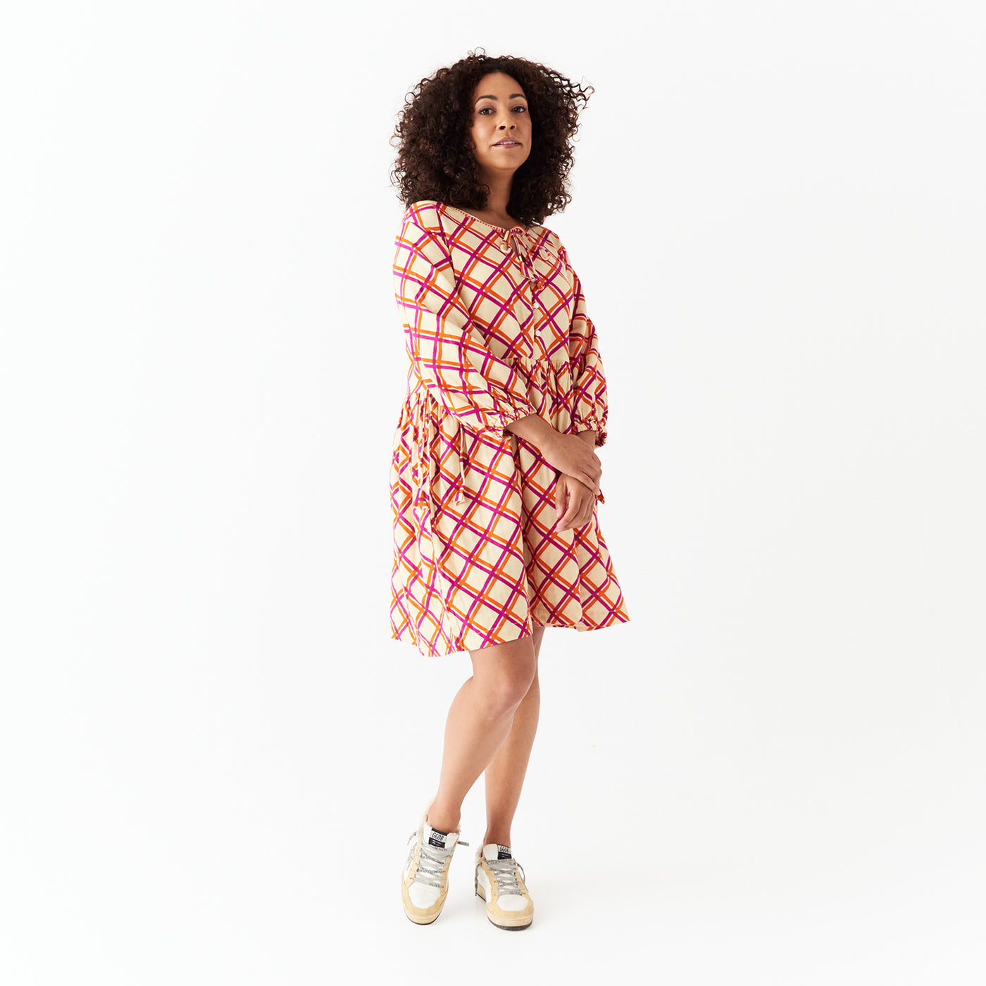 Sage x Clare Celeste Collection Tabatha Check Dress
