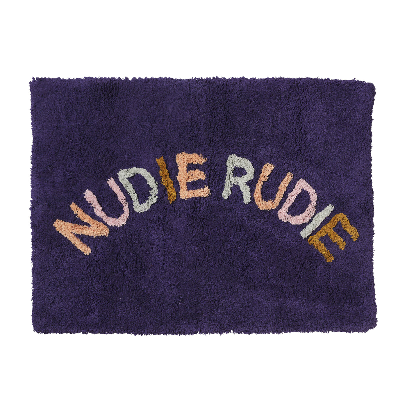 Tula hand tufted nudie bath mat multi colour