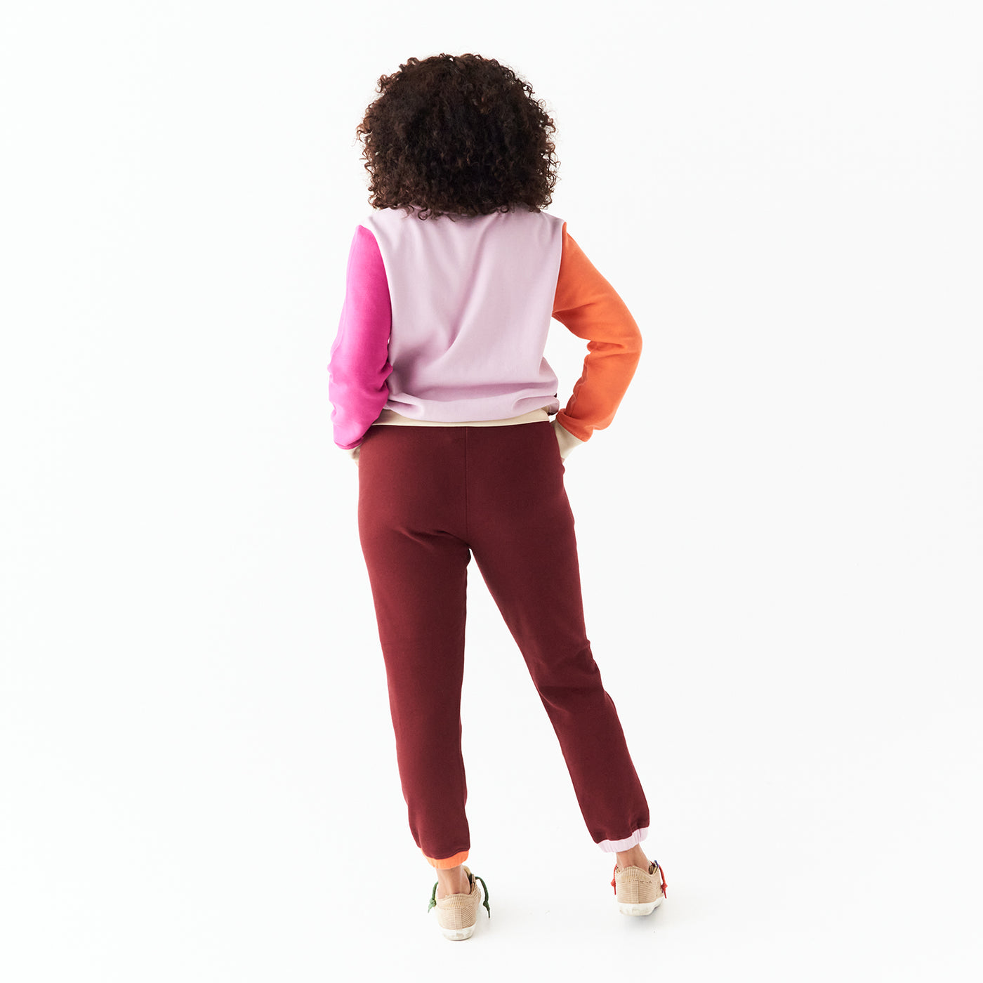 Sage x Clare Celeste Collection Zana cotton sweater Rosewood