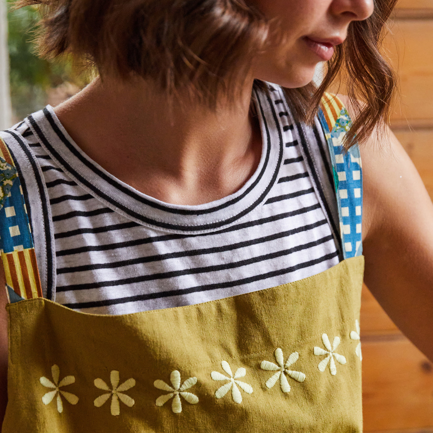 Dawley Cross Back Apron - Olive Default Title