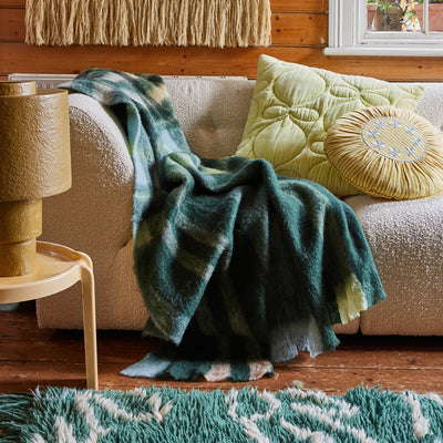 Bebington Fuzzy Wool Blanket - Forest Default Title