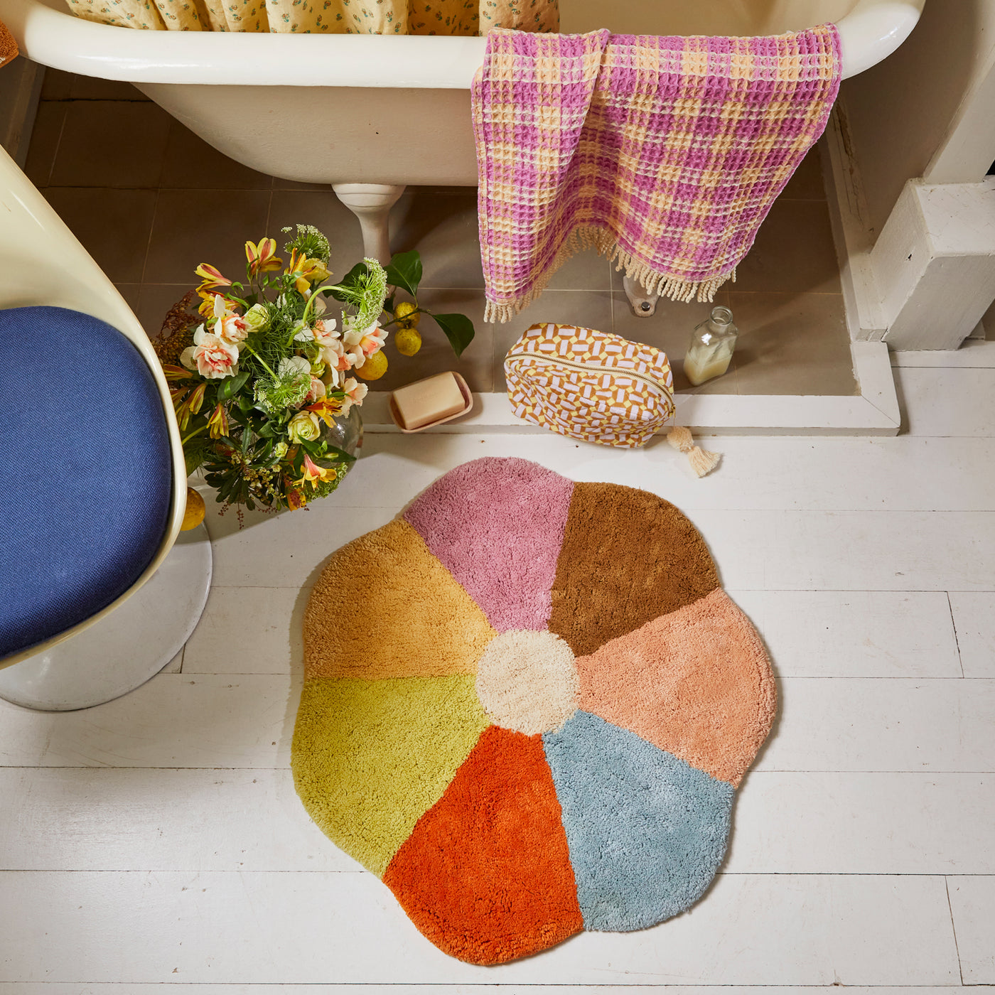 Keighley Flower Bath Mat Default Title
