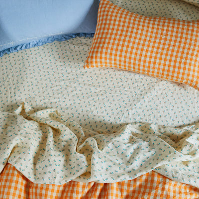 Dover Linen Fitted Sheet - Vanilla Cot