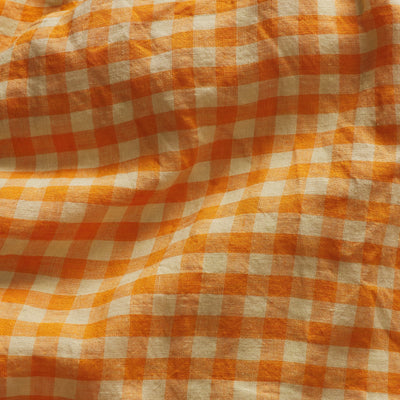 Kirby Linen Fitted Sheet - Persimmon Cot