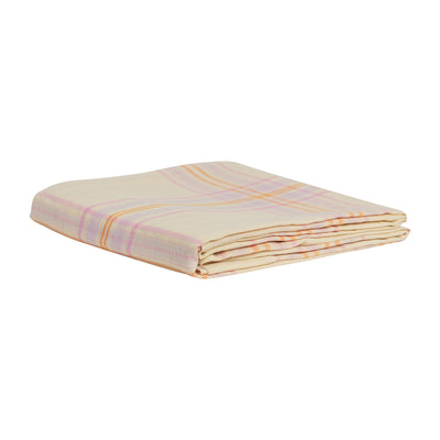 Patchway Linen Flat Sheet - Vanilla Single