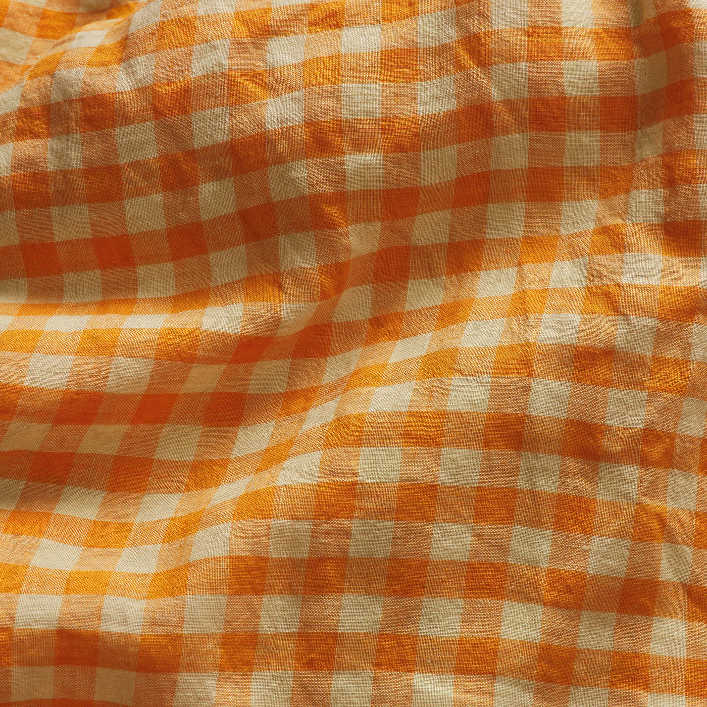 Kirby Linen Flat Sheet - Persimmon Single