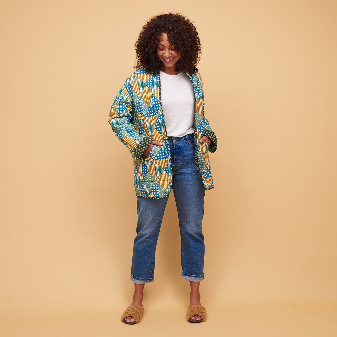 Clemence Quilted Jacket in Patchwork – Misia