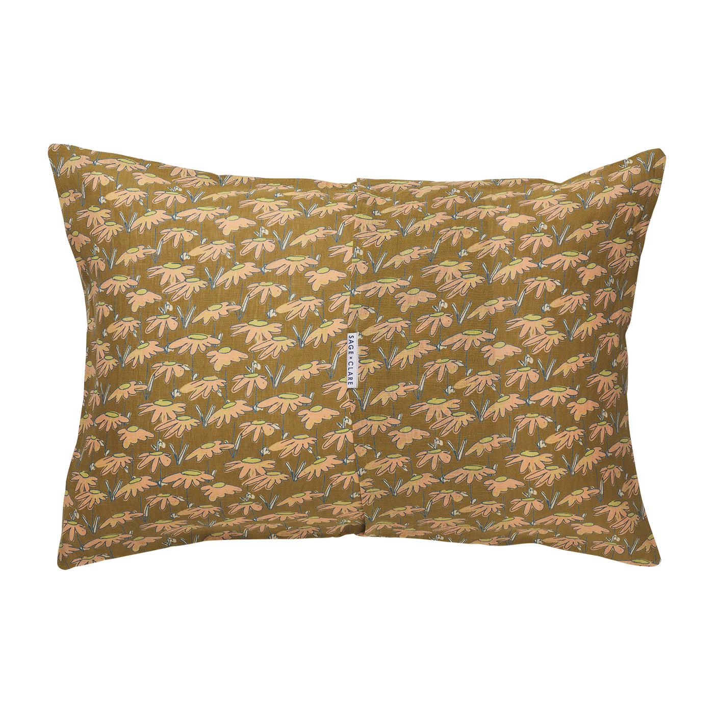 Hayle Linen Pillowcase Set - Olive Standard