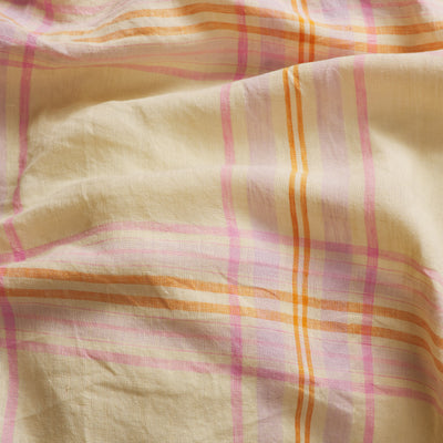 Patchway Linen Quilt Cover - Vanilla Single