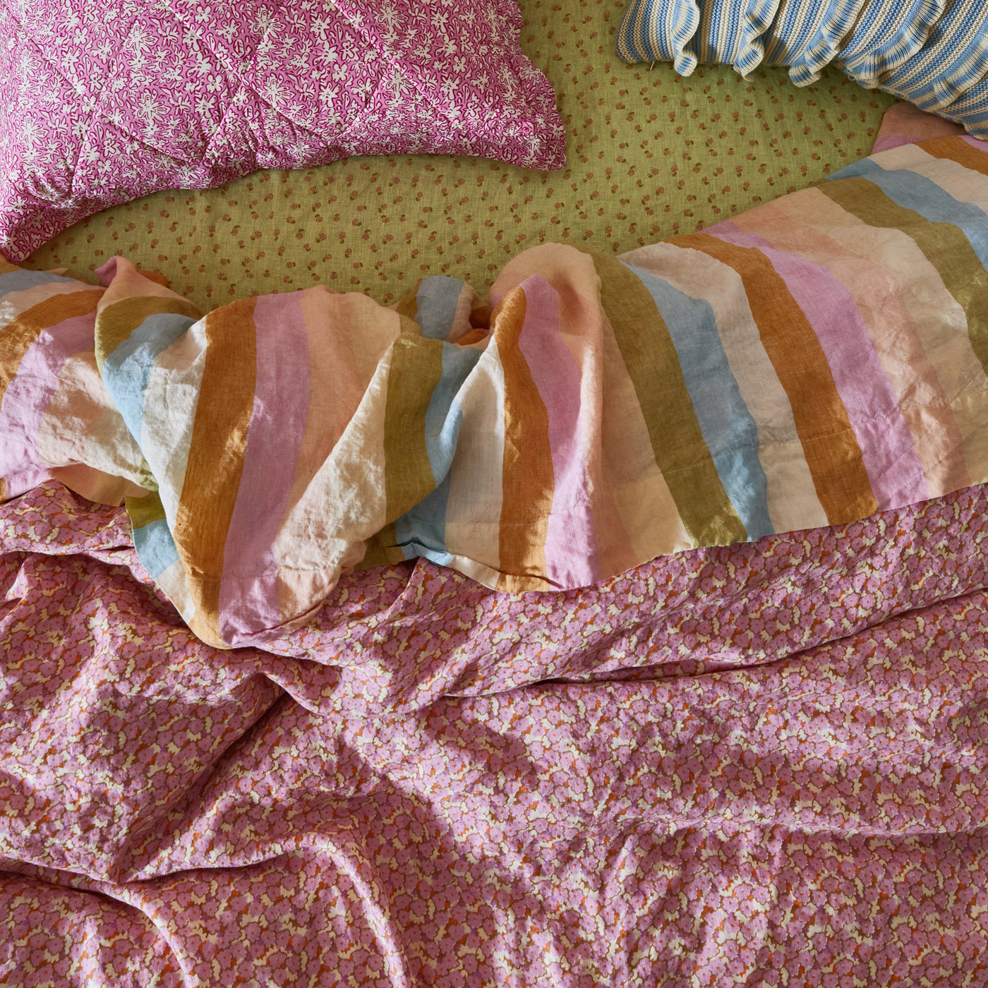 Filey Linen Quilt Cover - Musk Single