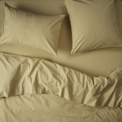 Torquay Cotton Quilt Cover - Olive Single