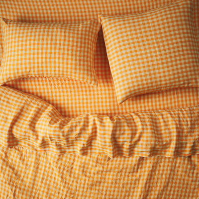 Kirby Linen Quilt Cover - Persimmon Single
