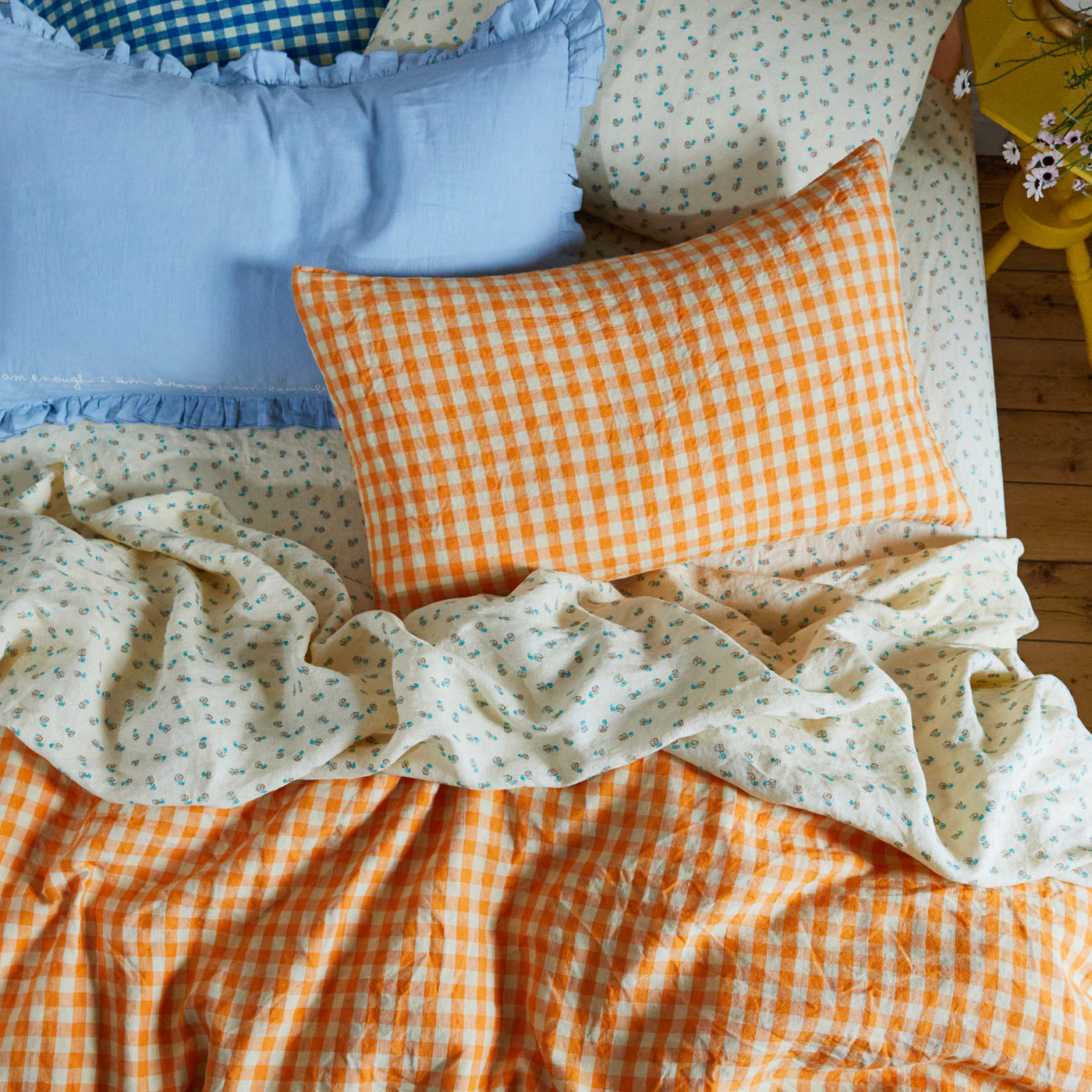Kirby Linen Quilt Cover - Persimmon Single