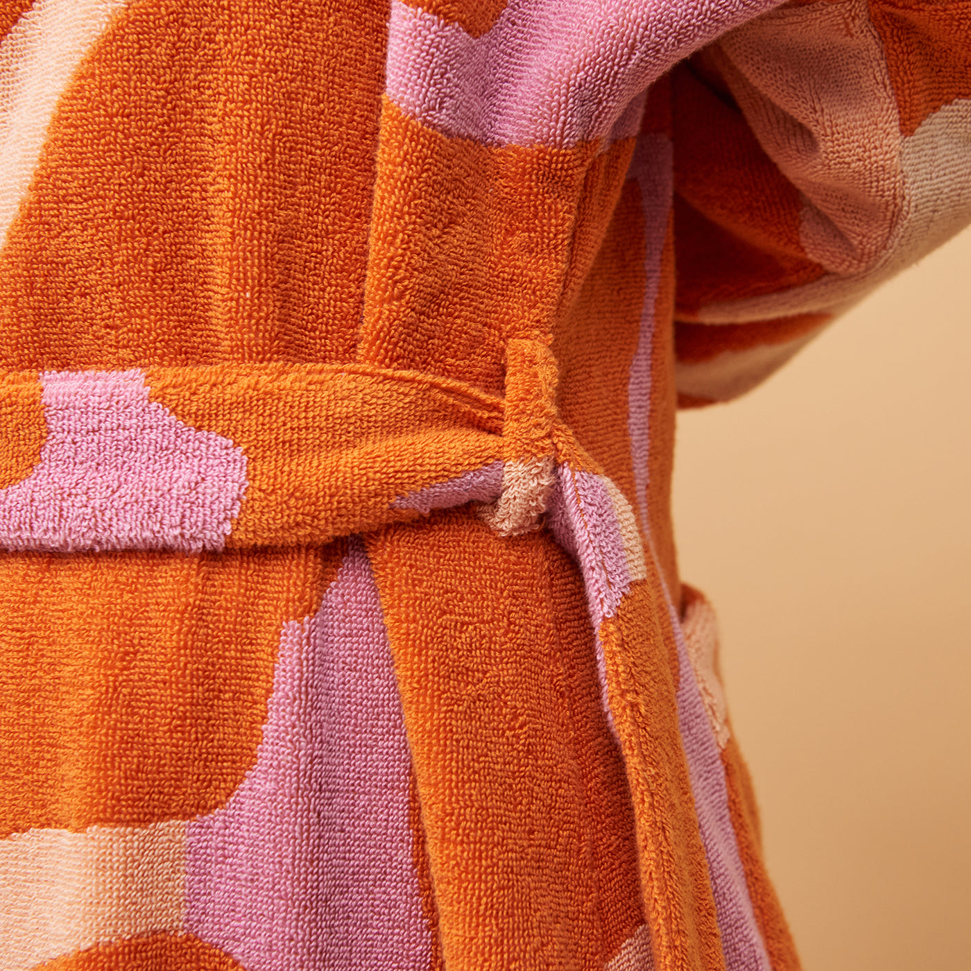 Colyton Towelling Robe - Persimmon XS / S