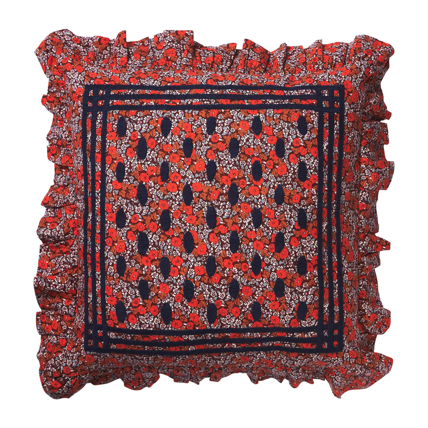Florentine Embroidered Cushion - Cherry Default Title