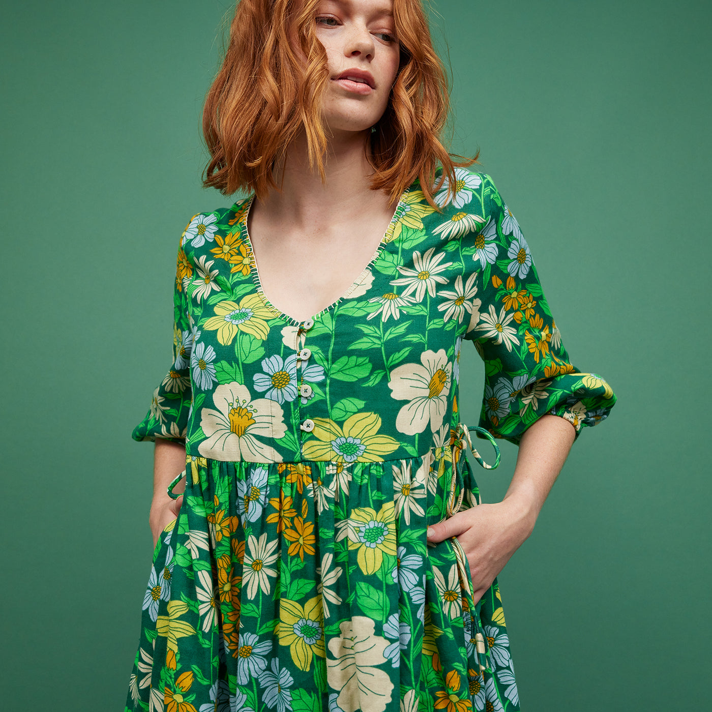 Floria 3/4 Sleeve Maxi Dress 6
