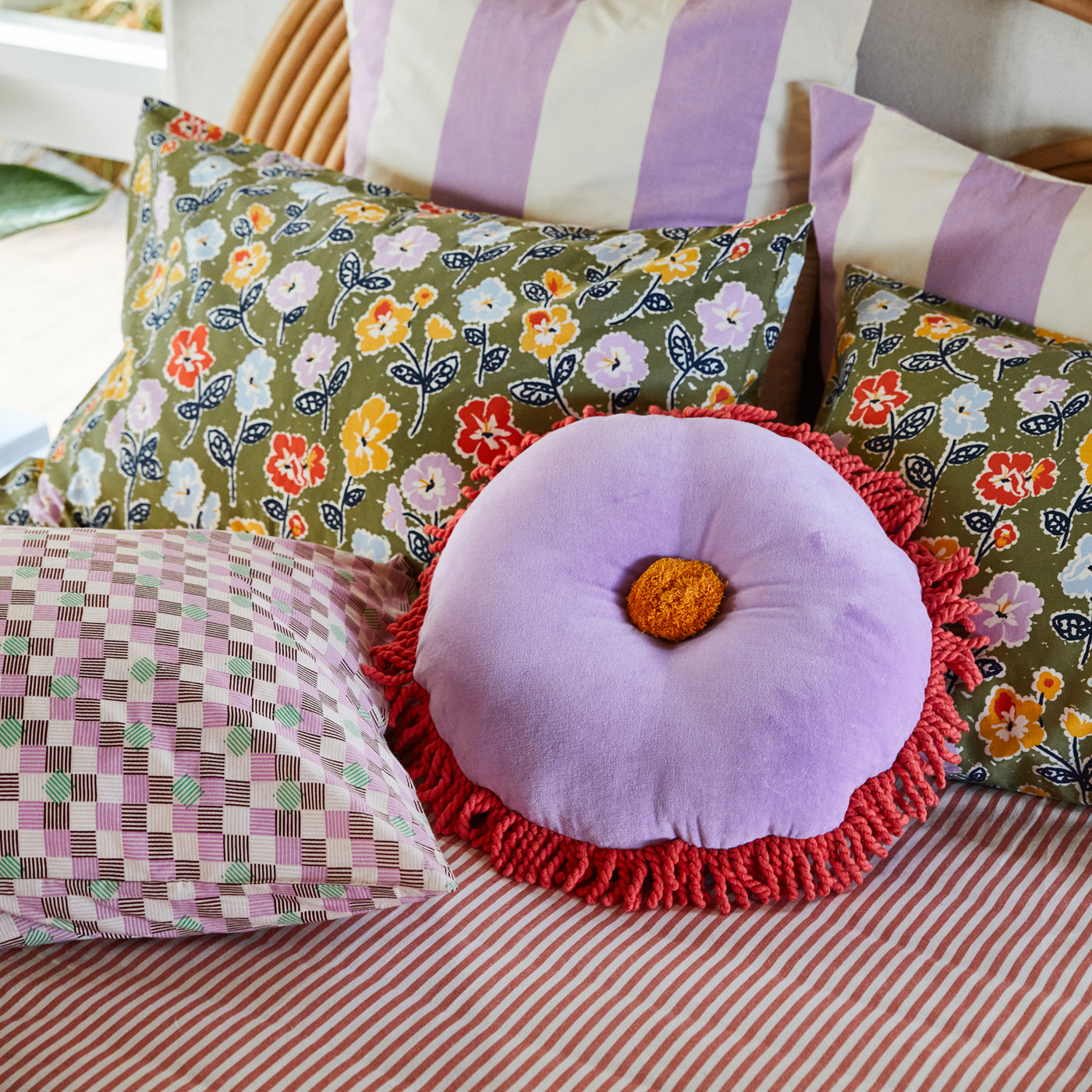 Luigi Cotton Fitted Sheet - Cherry Cot
