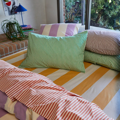 Luigi Cotton Flat Sheet - Cherry Single