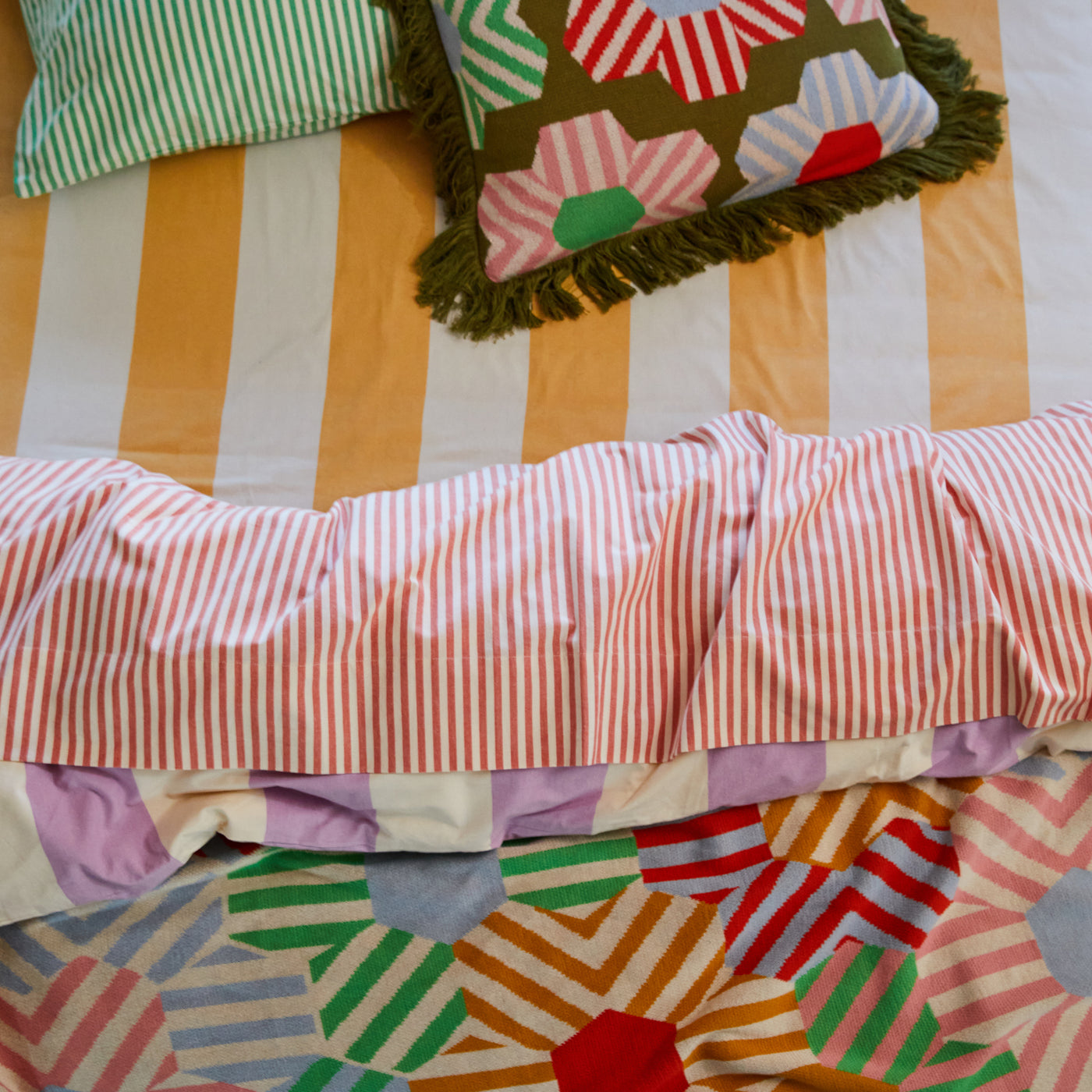 Luigi Cotton Flat Sheet - Cherry Single
