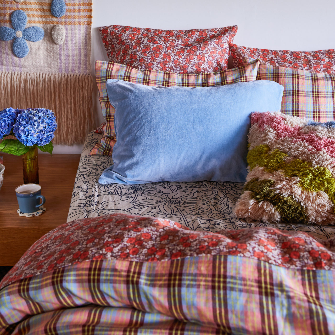 Piemonte Velvet Pillowcase - Blue Bell Standard
