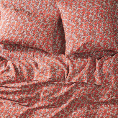 Florentine Linen Pillowcase Set - Cherry Standard